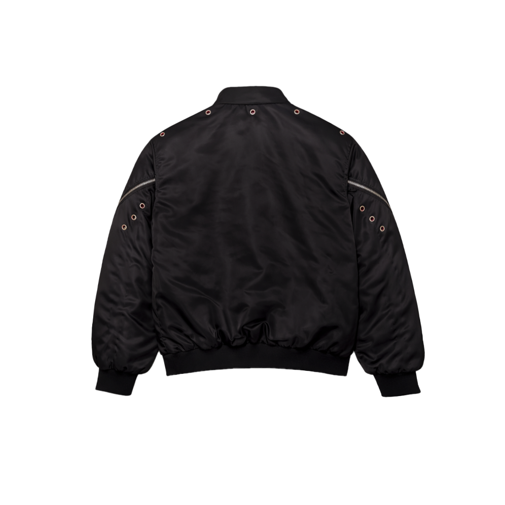 SOCIALLY UNBOTHERED BOMBER JACKET